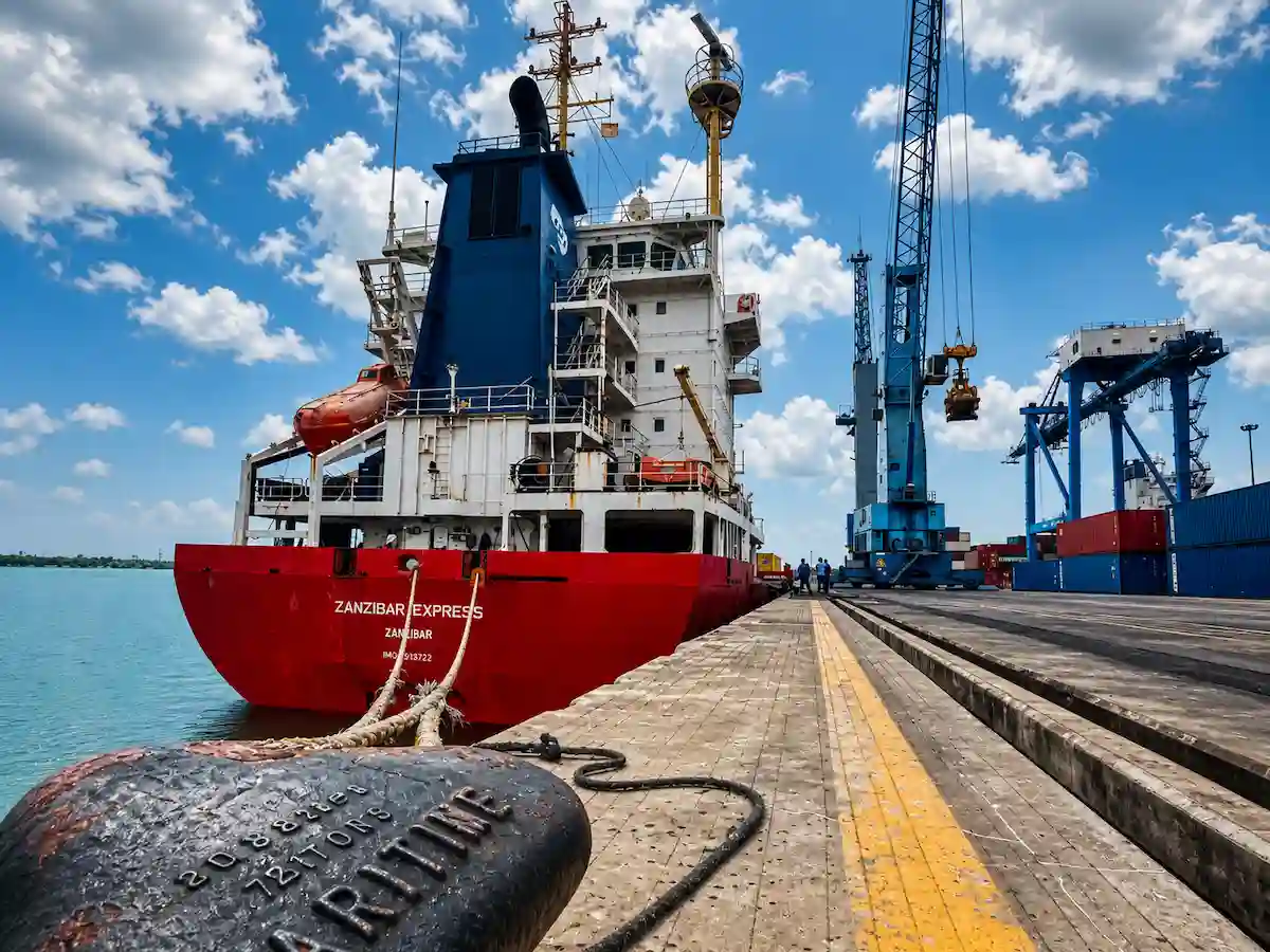 LinkedIn brand campaign visual for Mercury Marine at Mombasa port